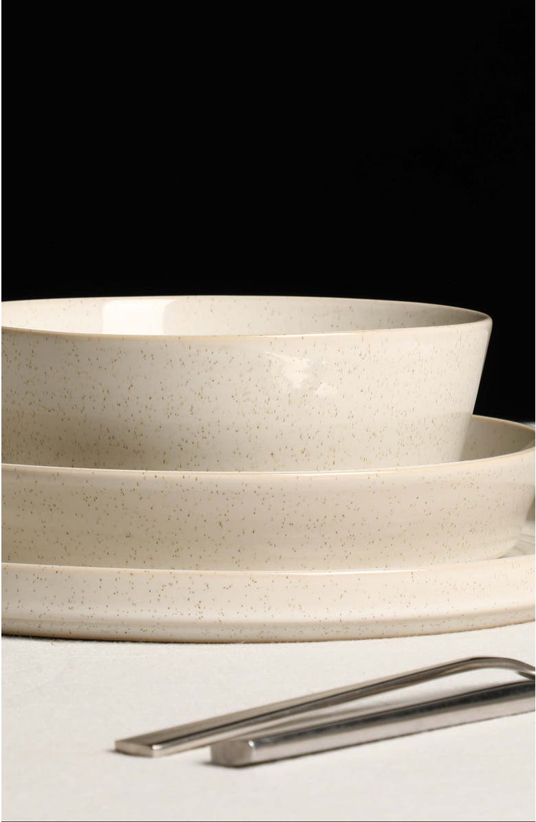 Stone Lain Claire Stoneware 12-Piece Dinnerware Set, Alternate, color, White