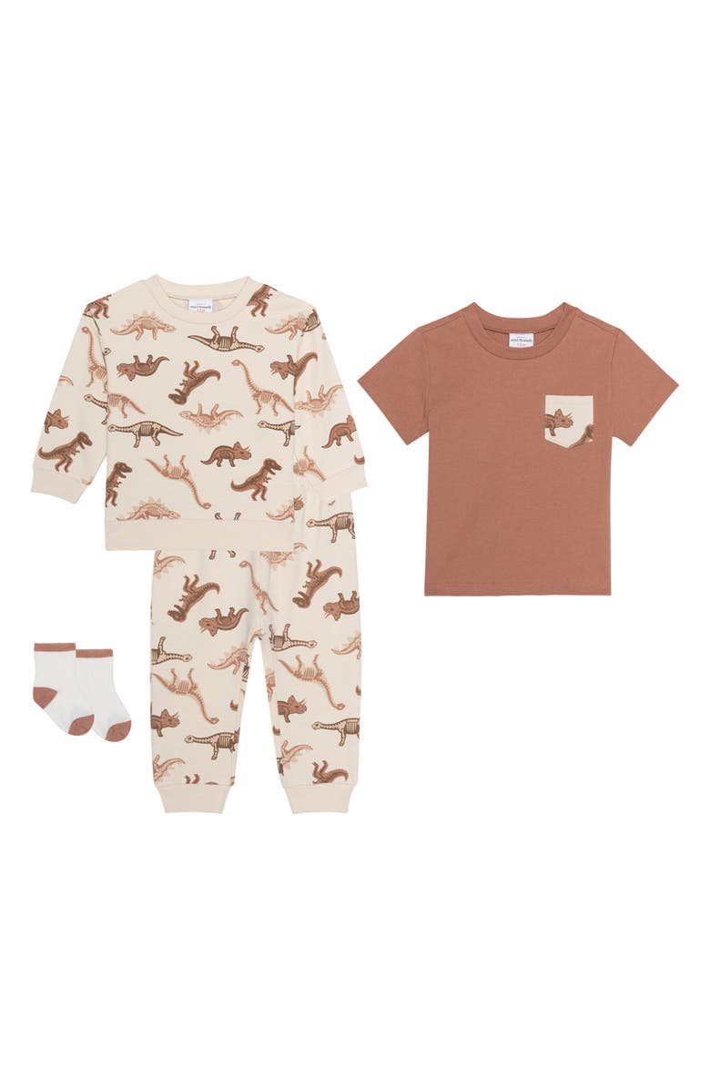 Petit Lem 2 Pc Set - L/S Top Overall Pants - Grey