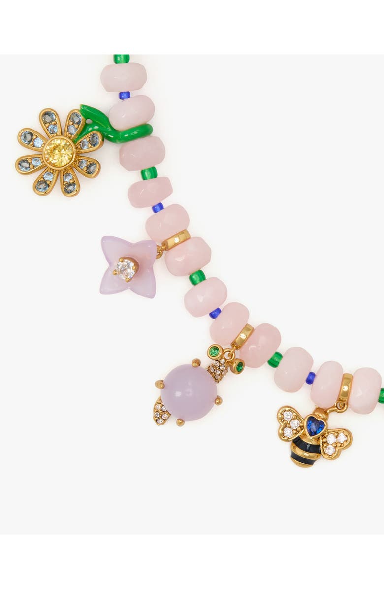 Kate Spade New York garden friends beaded charm necklace, Alternate, color, 