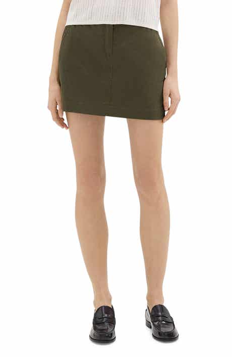 Theory Stretch Cotton Miniskirt