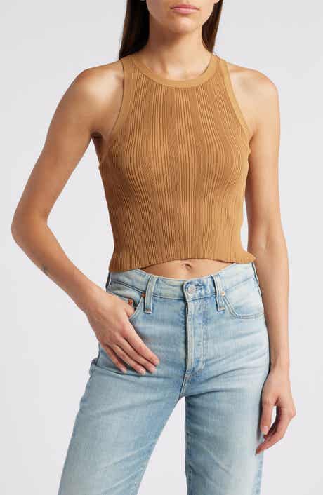 Good American Ribbed Crop Tank