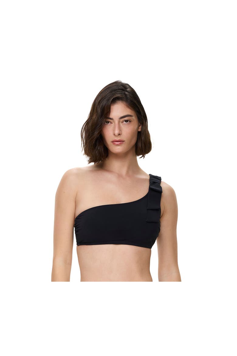 Modern Muse One Shoulder Bikini Top, Main, color, Black