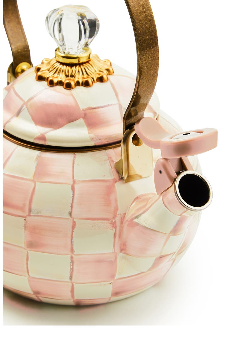 Rosy Check Whistling Tea Kettle, Alternate, color, ROSY