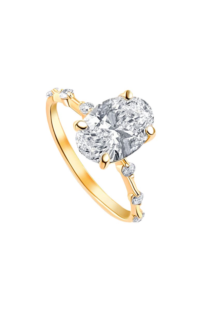 Bliss Diamond Certified 2 3/4Ct TW Oval Diamond Engagement Ring Lab Grown 14k Gold, Alternate, color, 