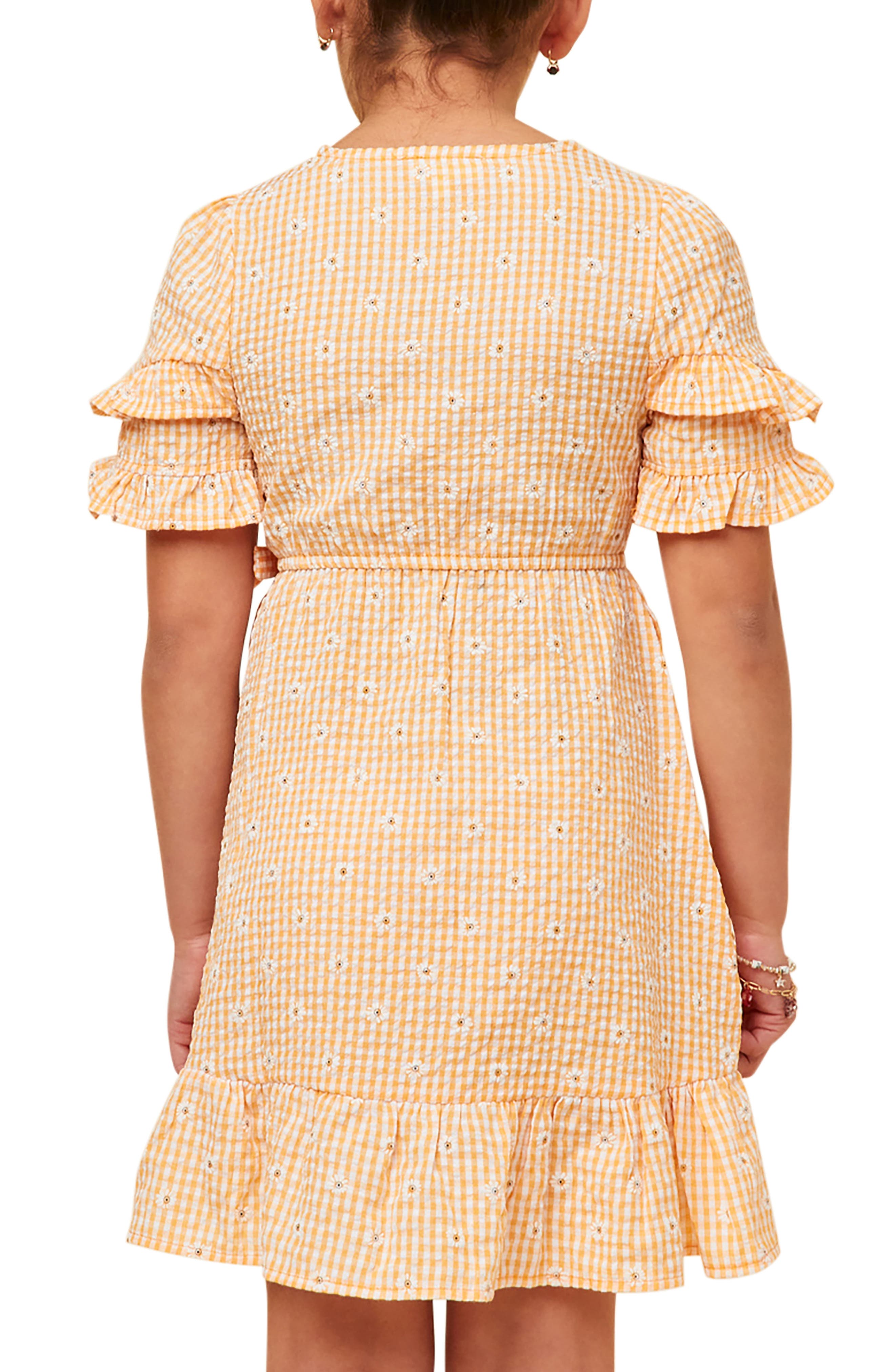 Hayden Girls Kids' Seersucker Ruffle Sleeve Dress (Women) | Nordstromrack
