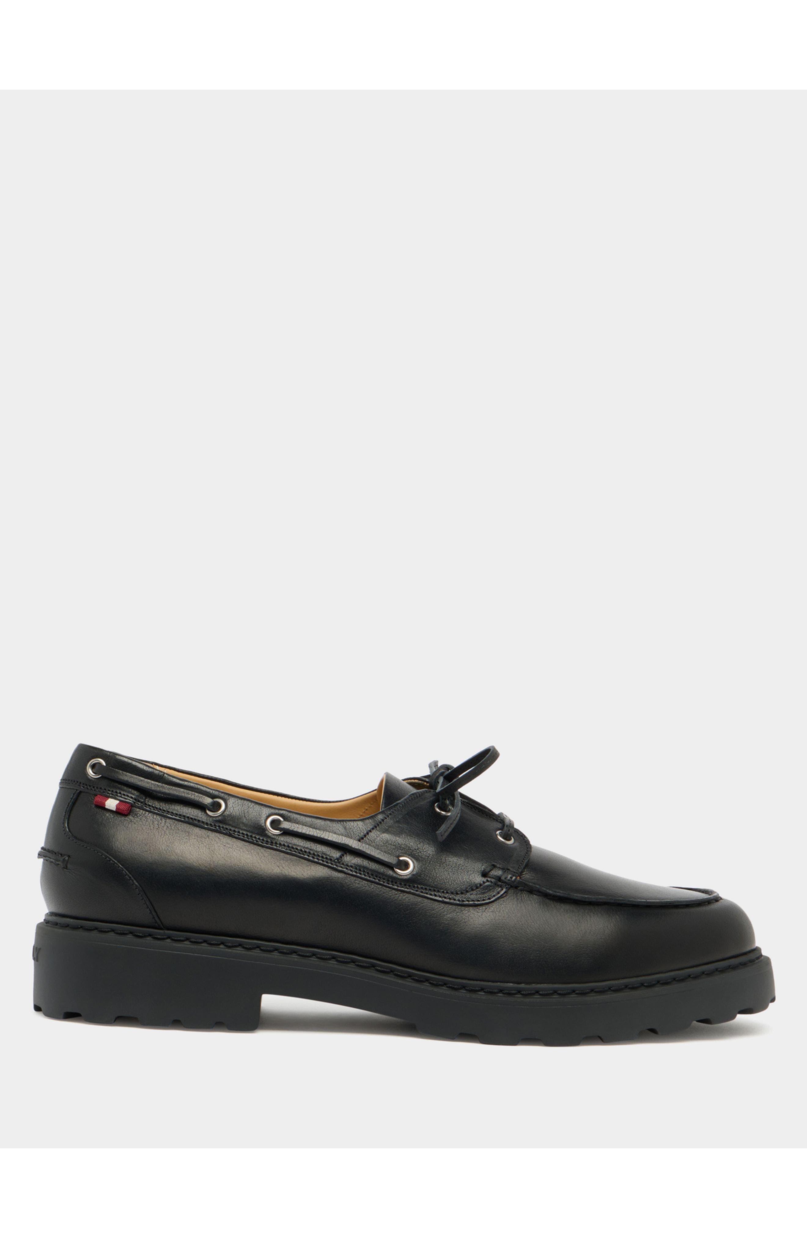 Bally Gusto Derby in Leather, Main, color, Black