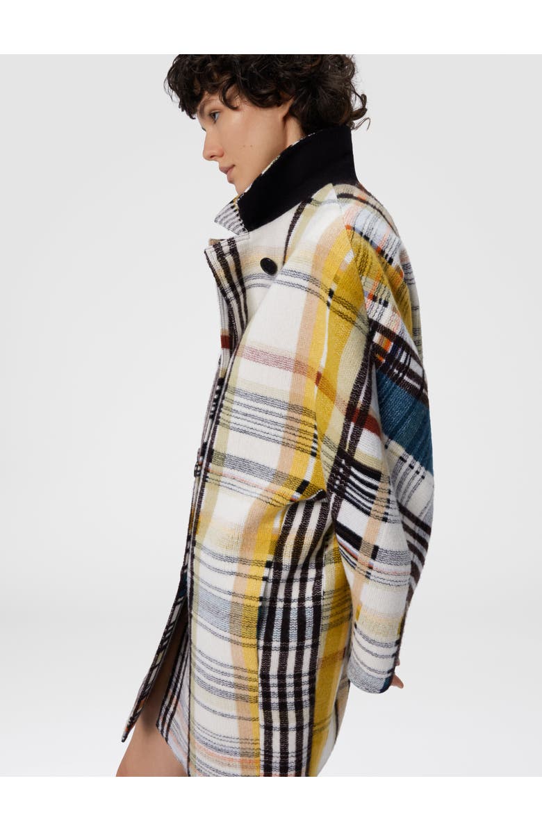 Missoni Double-breasted Caban With Check Pattern, Alternate, color, Yellow & Black