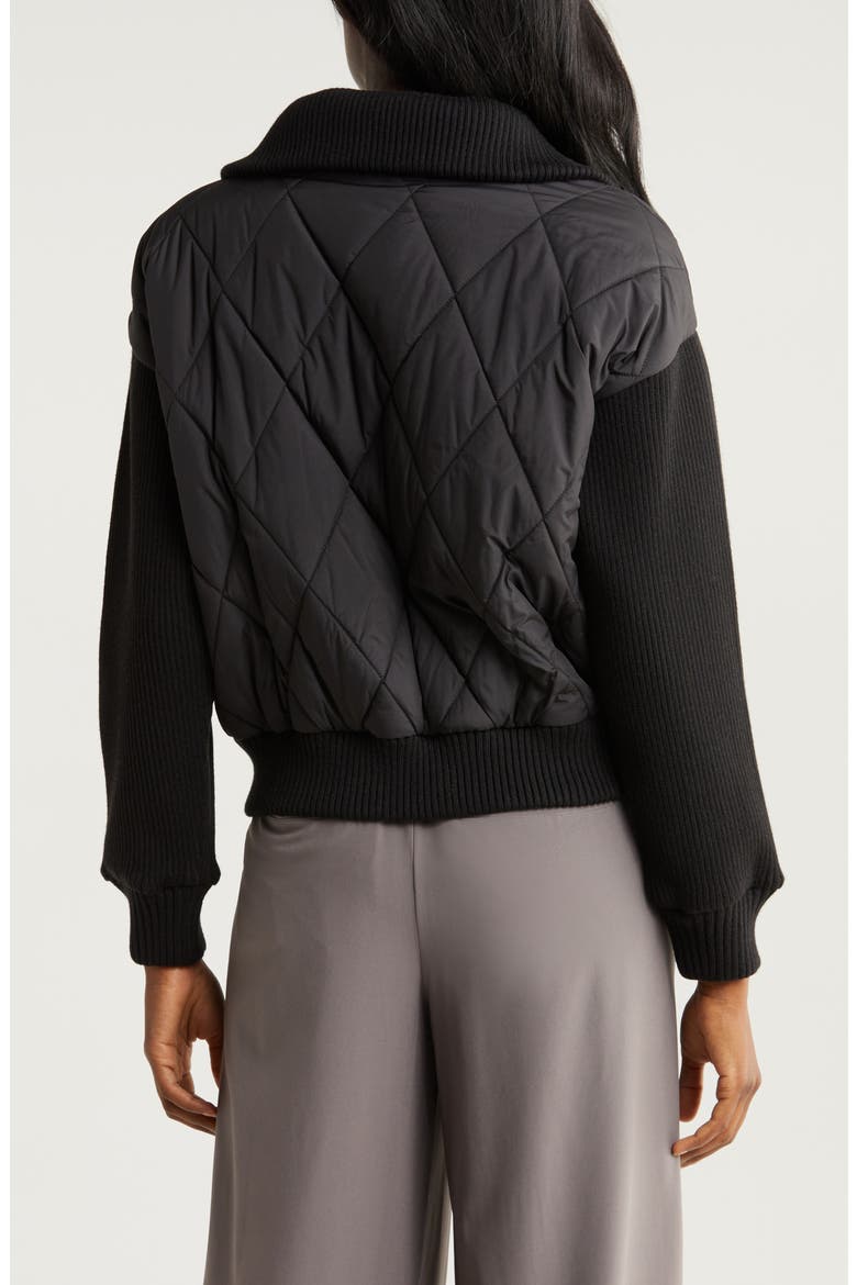 Hybrid Zip Front Jacket, Alternate, color, BLACK