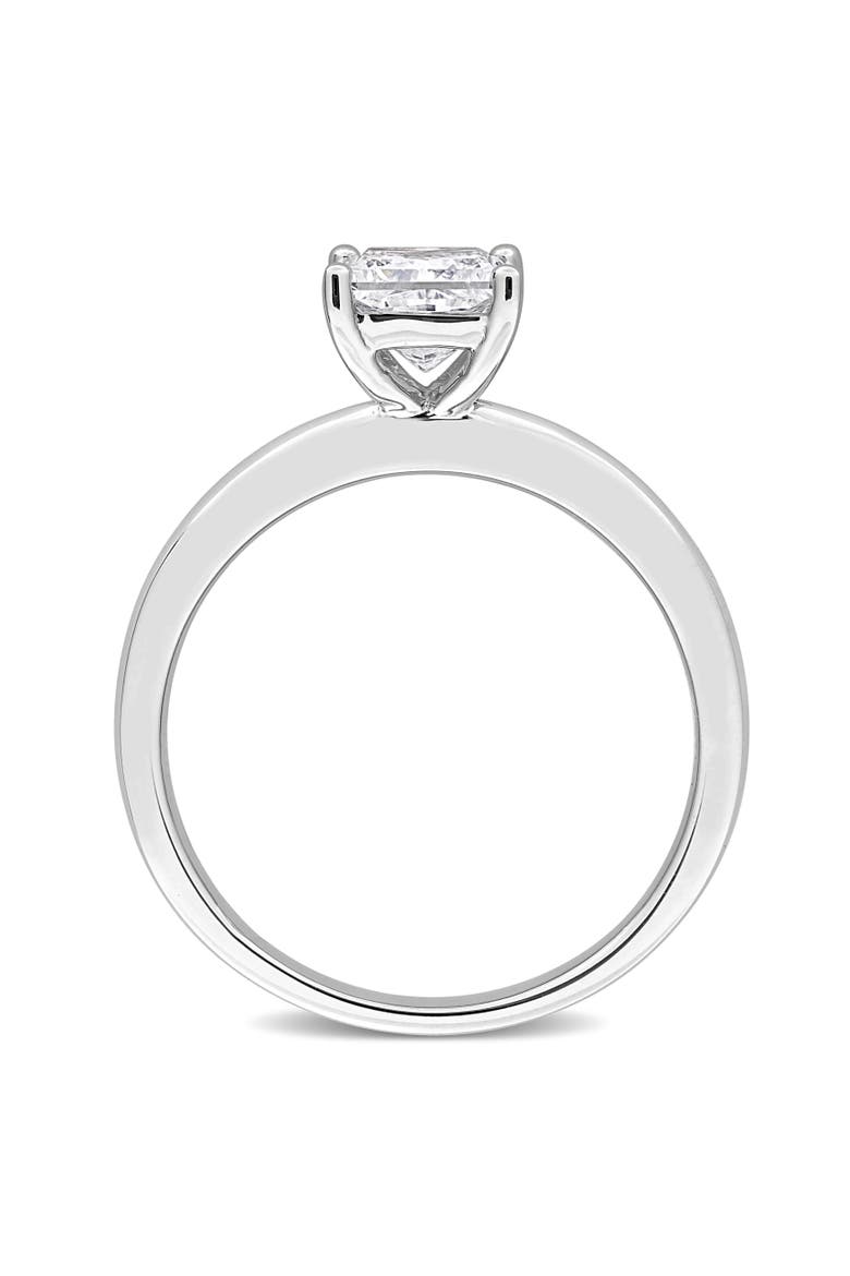 Lab-Grown Diamond  Princess Solitaire Ring 10k, Alternate, color, White Gold