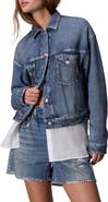 rag & bone rb Miramar Trompe l'Oeil Faux Denim Terry Trucker Jacket