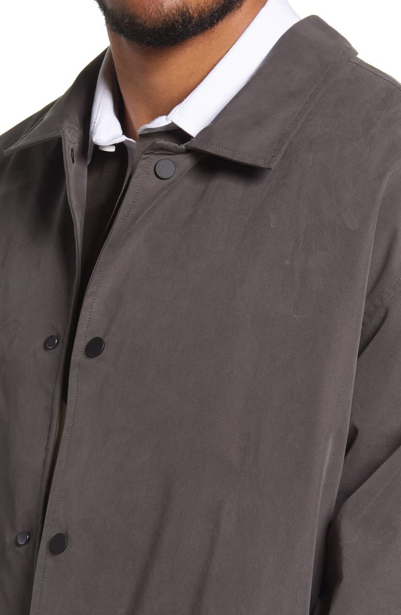 Fear of God Essentials Snap Front Longline Coat, Alternate, color, 