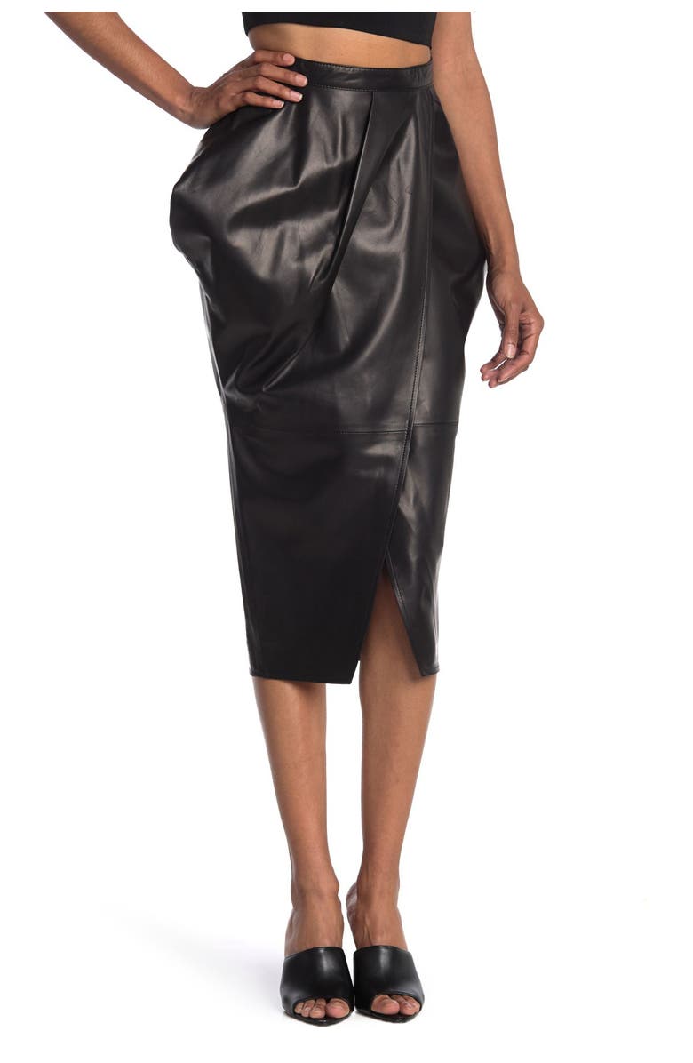 Proenza Schouler Leather Tulip Skirt, Main, color, 