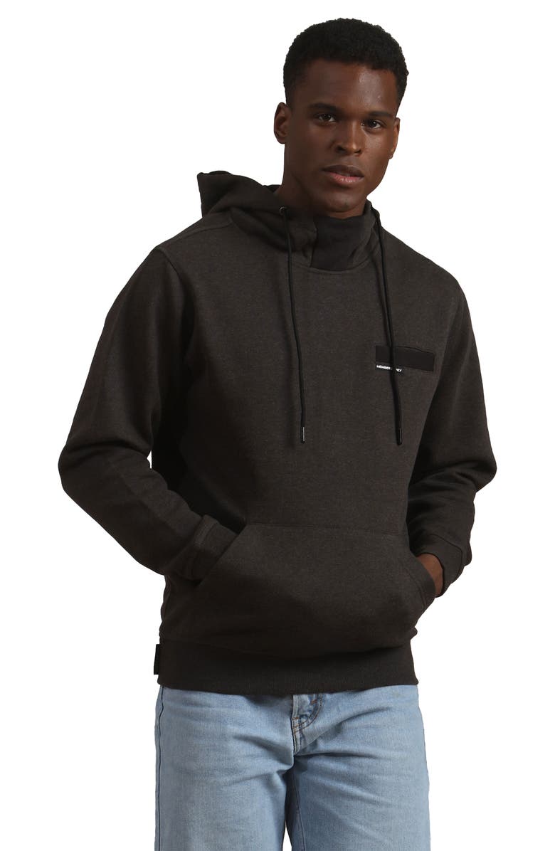 Members Only Jayden Colorblock Hooded Sweatshirt, Main, color, Charcoal