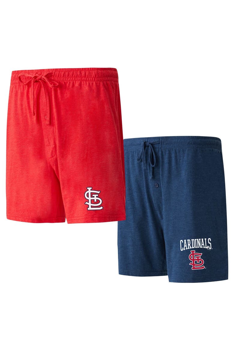 Men's Concepts Sport Red/Navy St. Louis Cardinals Two-Pack Meter Sleep Shorts, Main, color, Red