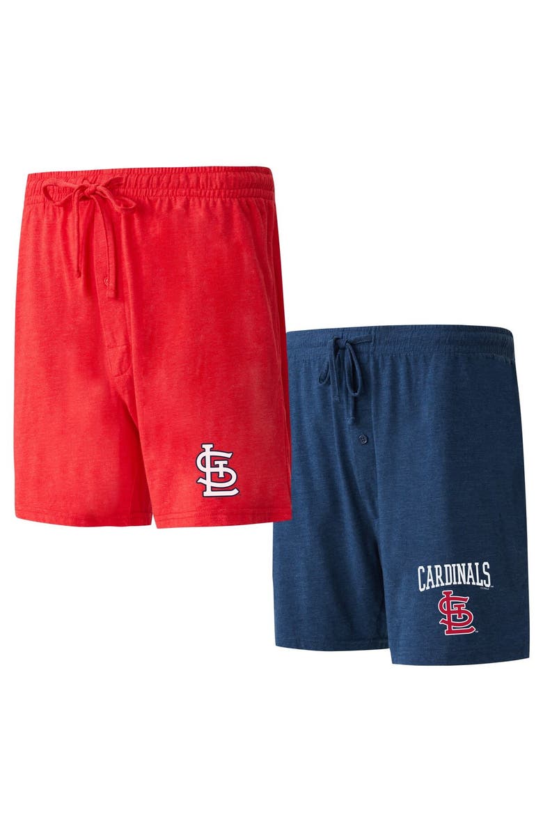 CONCEPTS SPORT Men's Concepts Sport Red/Navy St. Louis Cardinals Two-Pack Meter Sleep Shorts, Main, color, Red