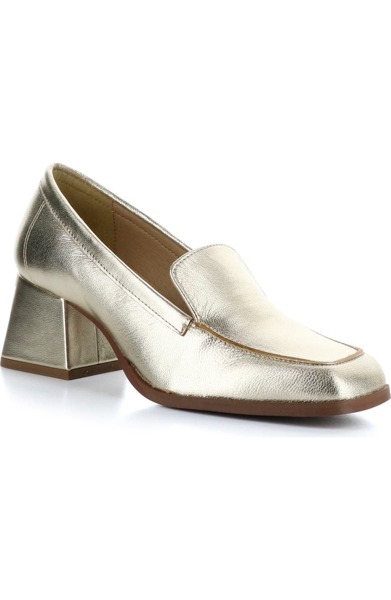 Bos. & Co. Amari Loafer Pump, Main, color, Champagne Laminado