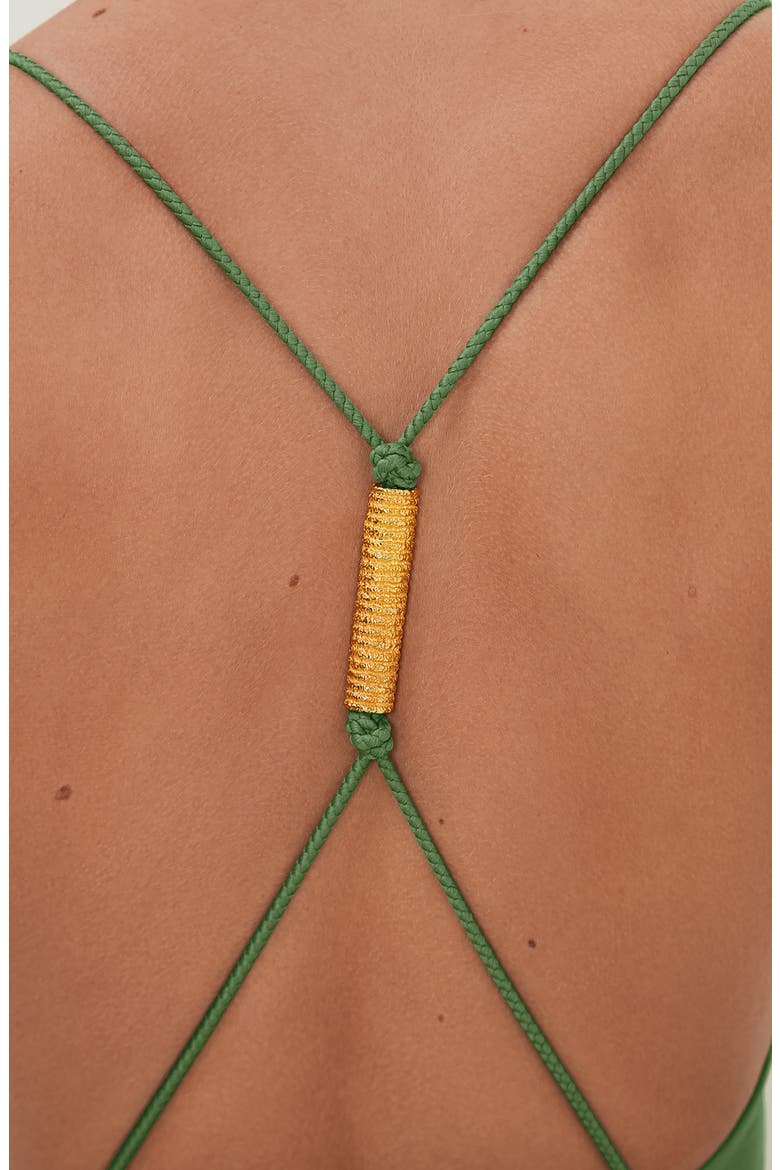 Stacy One-Piece Swimsuit, Alternate, color, GREEN