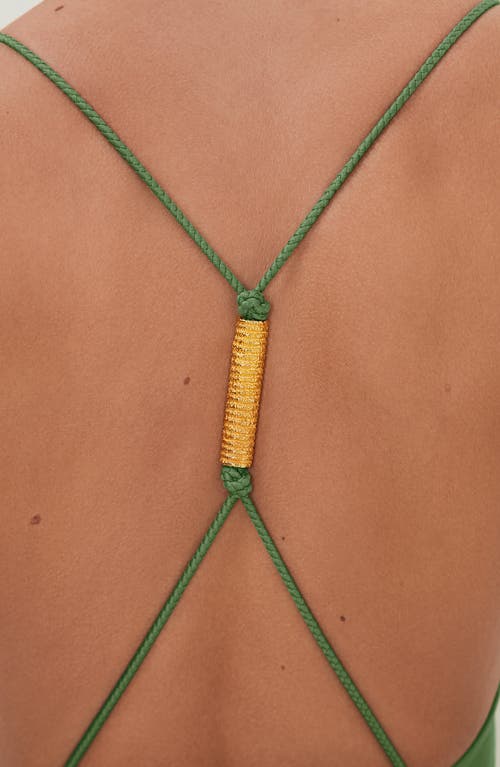 Vix Paula Hermanny Stacy One-piece Swimsuit In Green