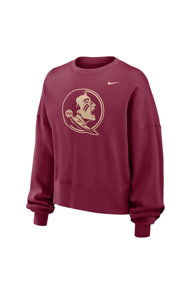 Nike Women's Nike Garnet Florida State Seminoles Oversized Essential Pullover Sweatshirt, Alternate, color, 