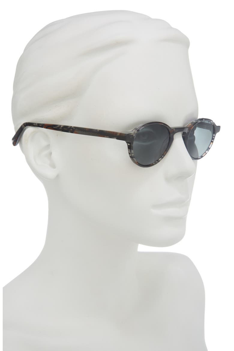 Board Stiff 43mm Round Polarized Sunglasses, Alternate, color, CHARCOAL / POLARIZED GREY