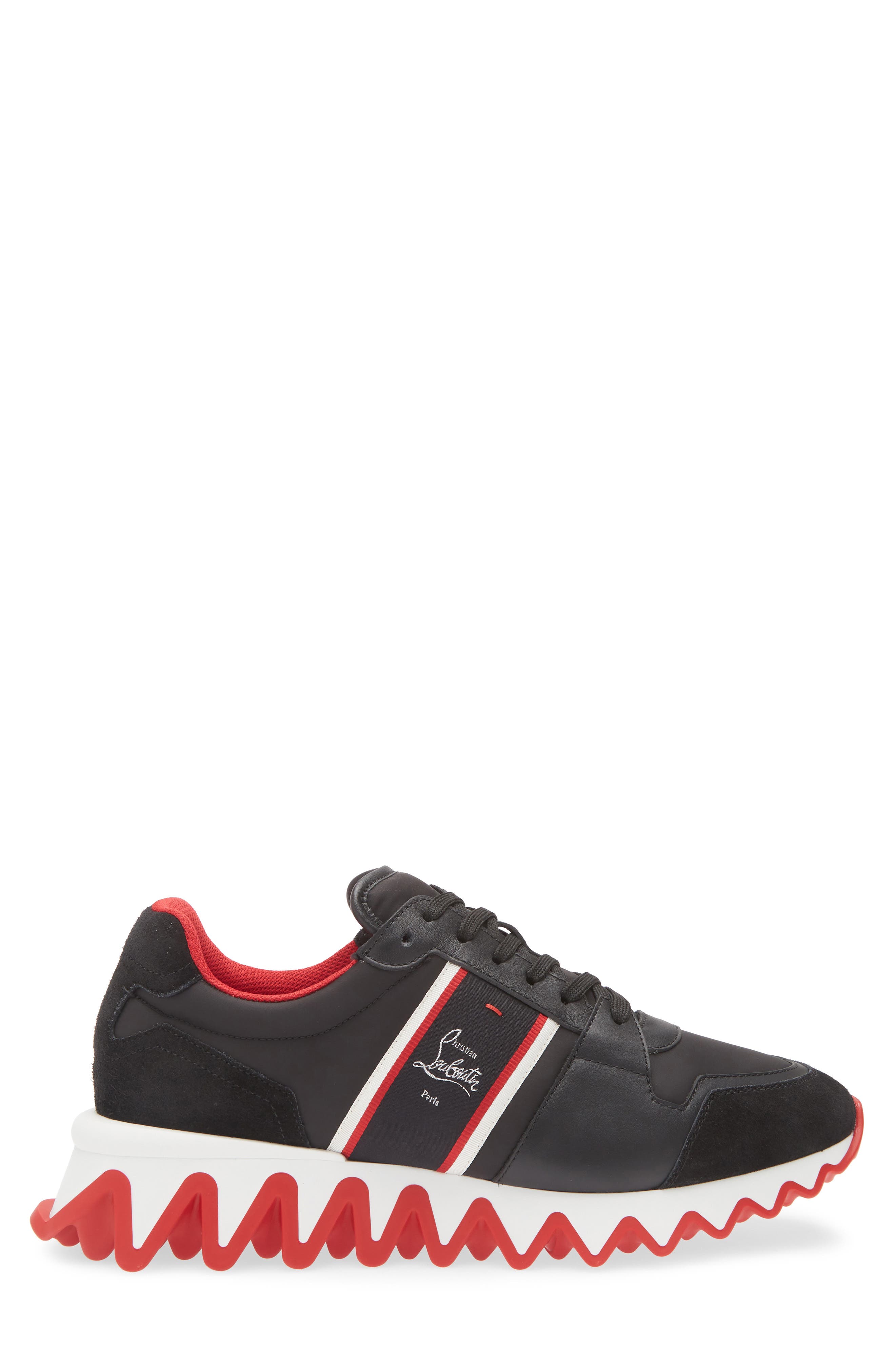 Christian Louboutin Nastroshark Low Top Sneaker, Alternate, color, Black