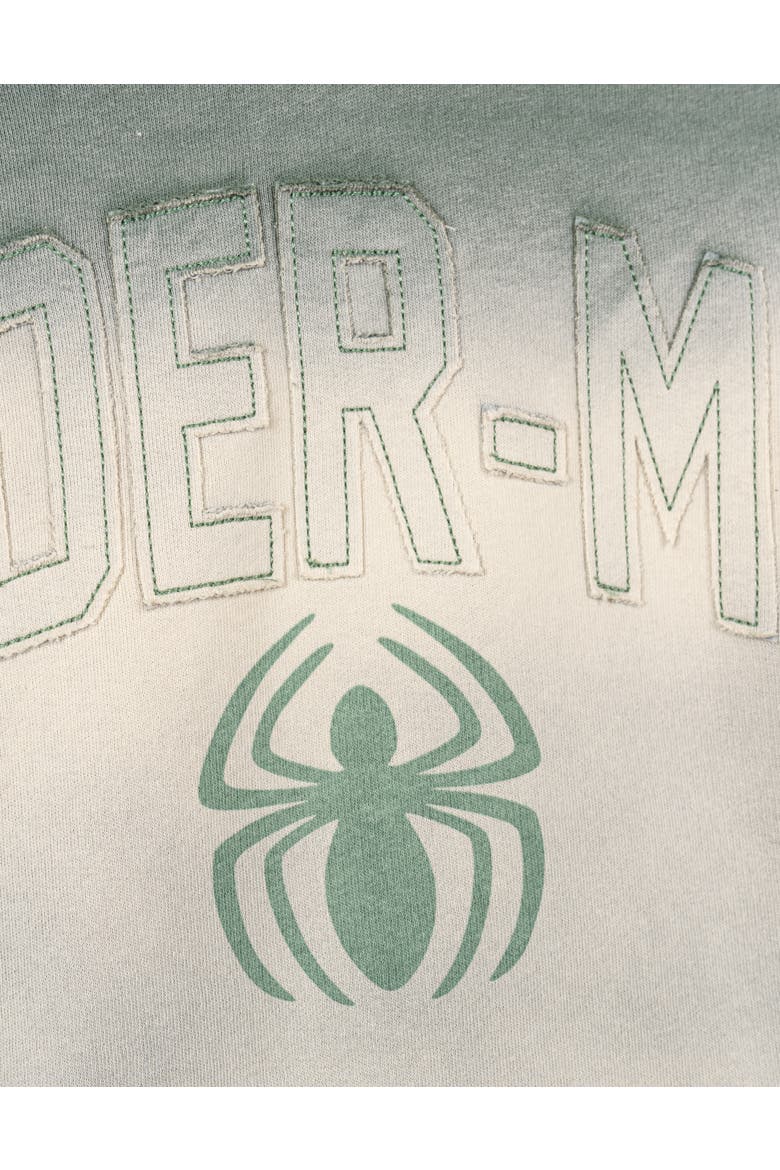 Spider-Man Fleece Pullover Hoodie, Alternate, color, Olive Cream Spiderman