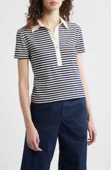 Wyeth Adam Stripe Stretch Cotton Polo