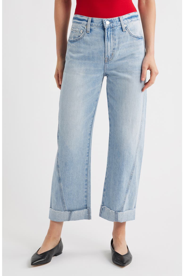 Kacey Cuffed High Waist Boyfriend Jeans, Main, color, BERKELEY