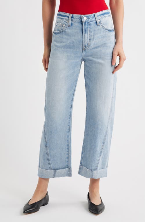 Pistola Kacey Cuffed High Waist Boyfriend Jeans In Blue