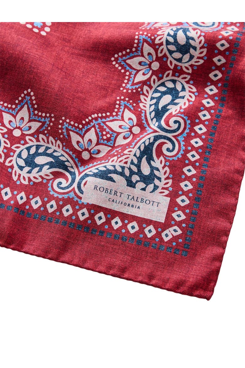 Harmon Reversible Floral Paisley Neckerchief, Alternate, color, Red