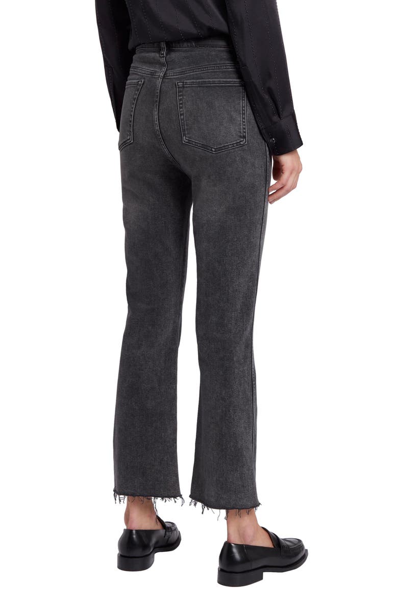 7 For All Mankind Frayed High Waist Slim Kick Flare Jeans, Alternate, color, Silent Night