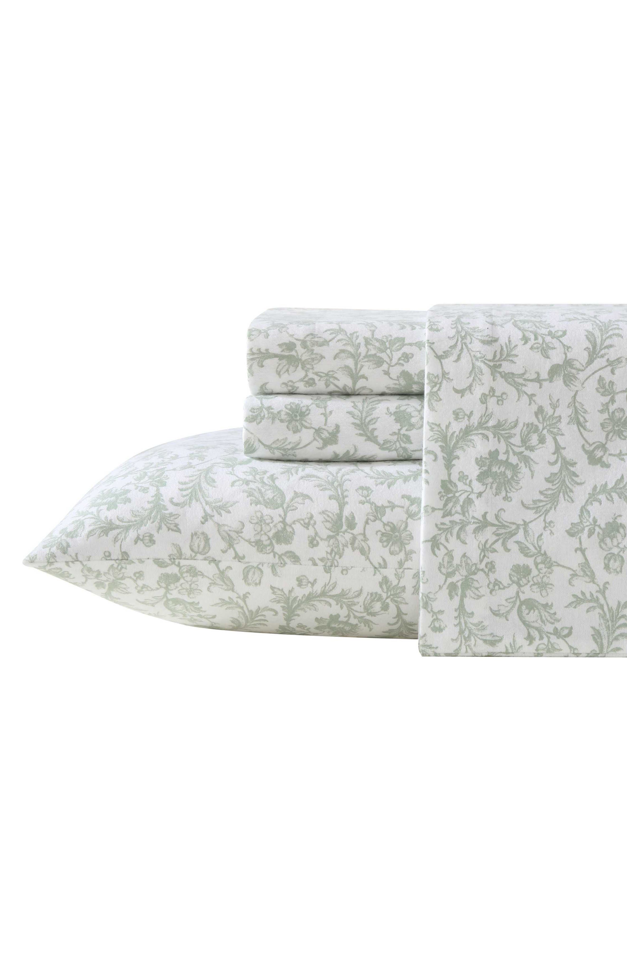 Laura Ashley Brinna Floral Cotton Flannel Sheet Set