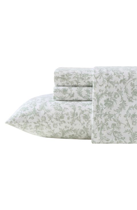 Brinna Floral Cotton Flannel Sheet Set