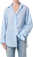 AGOLDE Sona Pinstripe Oversize Button-Up Shirt