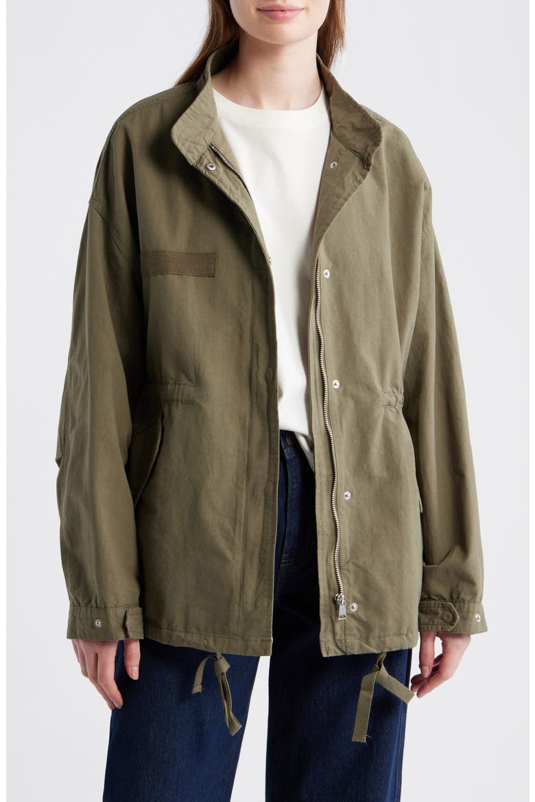 Aventura Cotton Jacket, Main, color, KHAKI GREEN