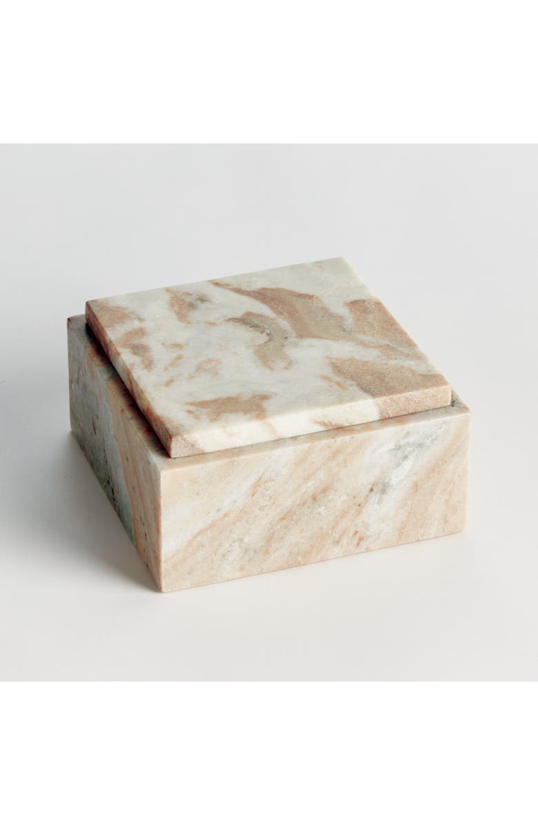 Napa Home & Garden Jaqueline Square Lidded Box, Alternate, color, Brown