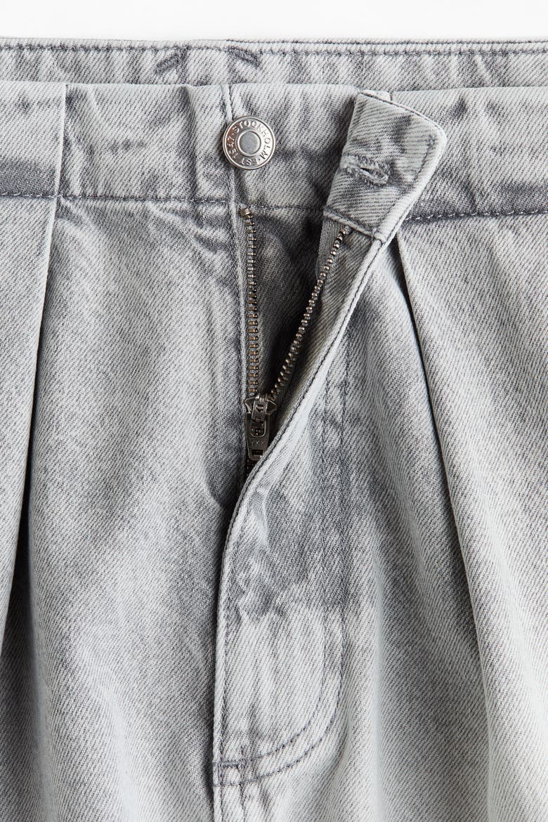 Barrel Regular Waist Ankle Jeans, Alternate, color, Light denim gray