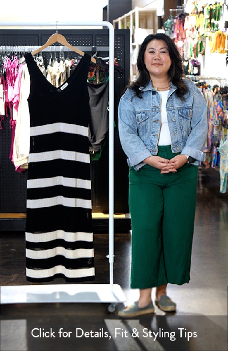 Sleeveless Open Stitch Maxi Sweater Dress, sales video thumbnail