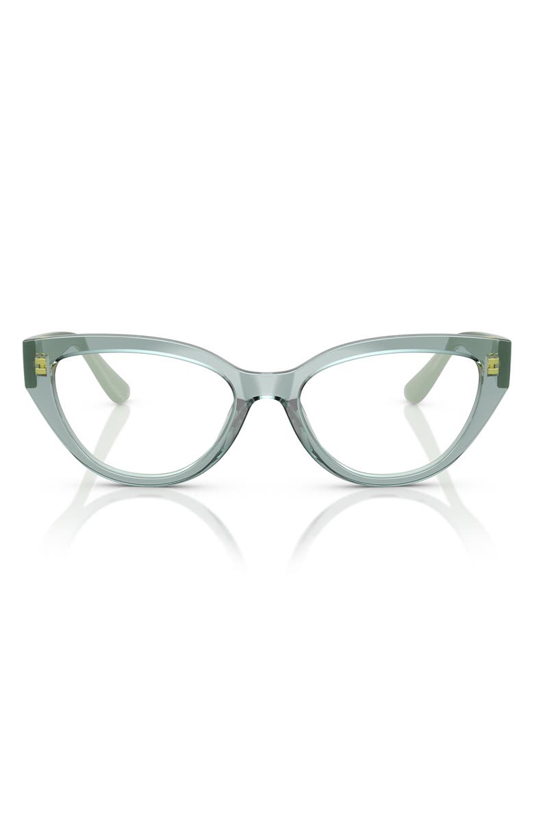 VOGUE 48mm Cat Eye Optical Glasses, Main, color, Transparent Green