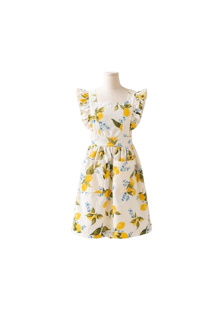 Capri Lemon Little Hostess Apron, Main, color, S (2-5)