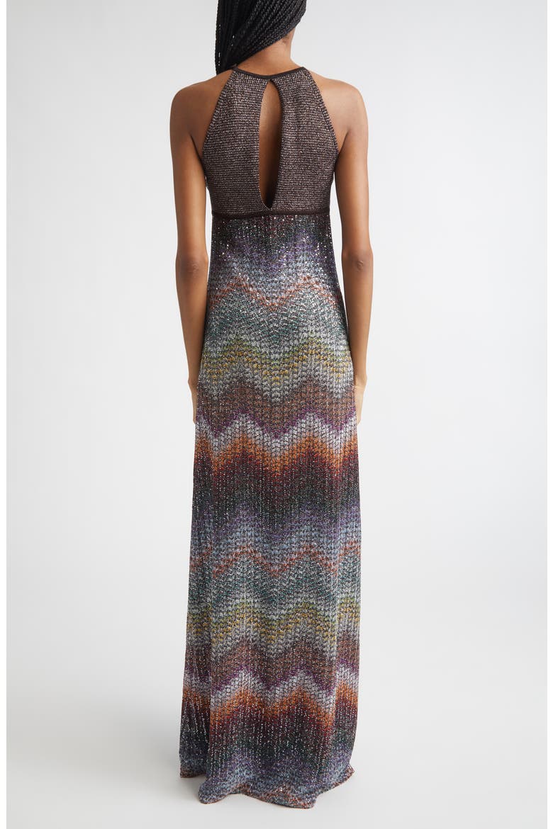 Greek Zigzag Sequin Lamé Dress, Alternate, color, MULTI DARK
