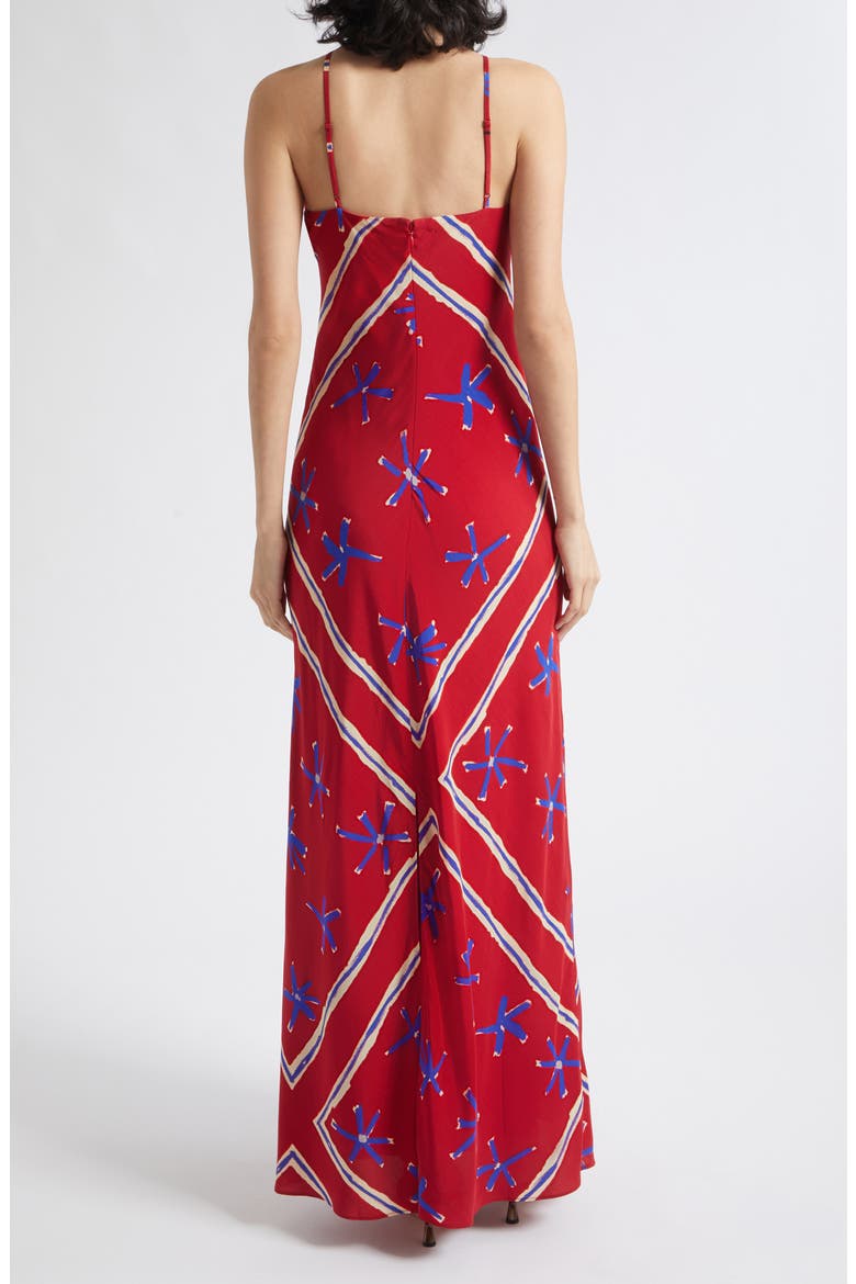 Cubism Halter Maxi Dress, Alternate, color, PAINTED FOULARD