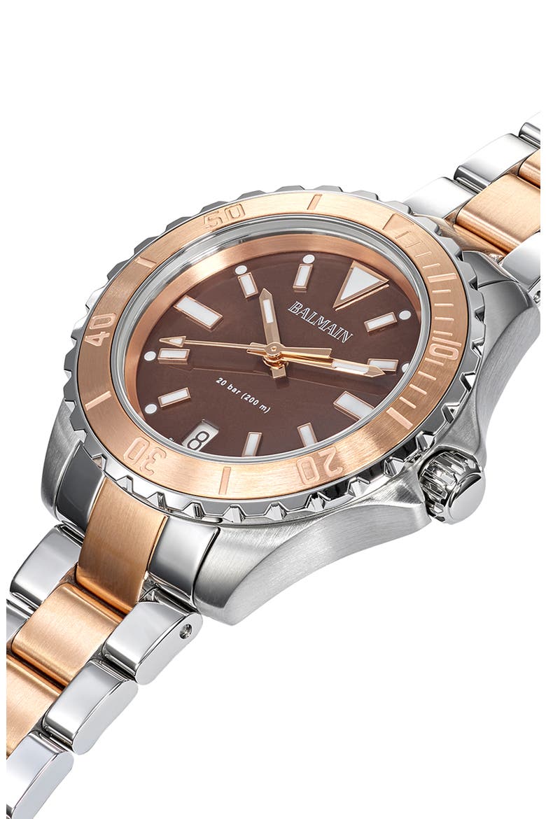 Ophrys Watch, 34.5mm, Alternate, color, BROWN/ STAINLESS STEEL