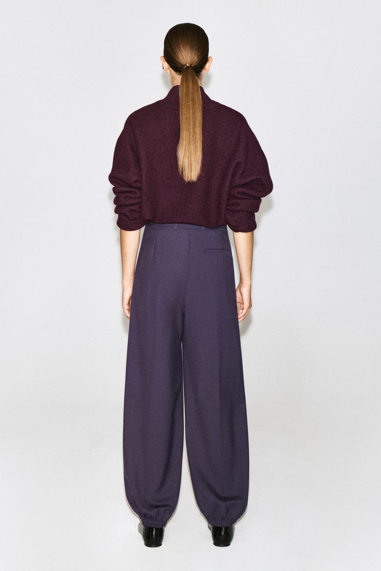 Pleated Balloon Pants, Alternate, color, DARK PURPLE