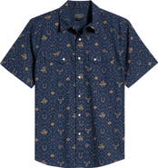 Pendleton Laramie Horseshoe Print Short Sleeve Snap-Up Western Shirt