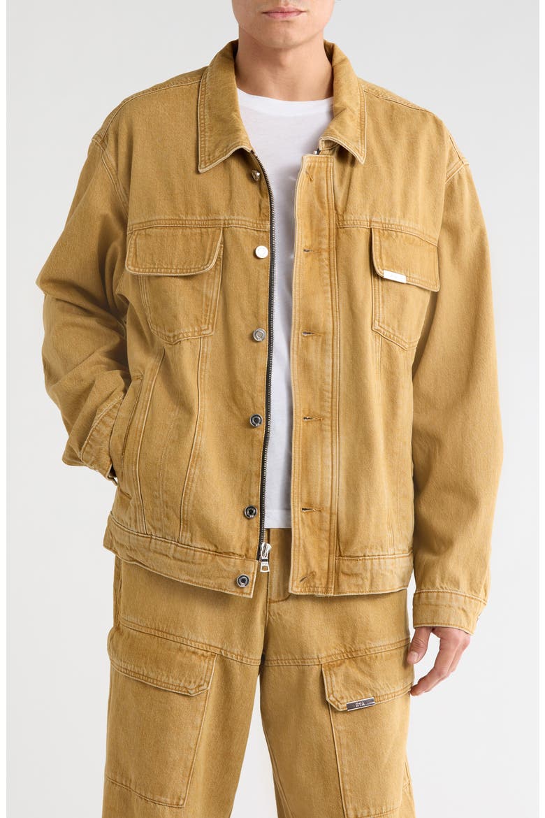Danny Denim Trucker Jacket, Main, color, VINTAGE KHAKI