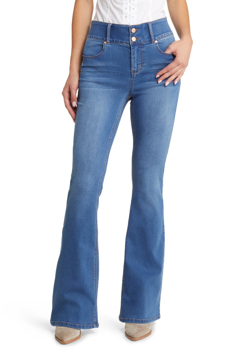 Fit & Lift High Waist Flare Jeans, Main, color, ELSIE