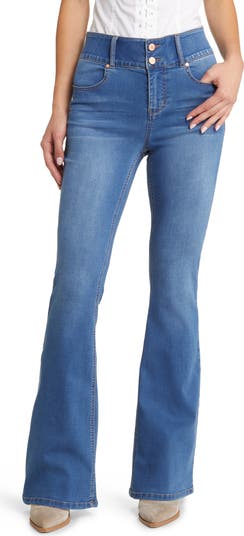 エムエメ V-line waist ribbon flared denim mmeeme V-line waist ribbon flared denim Mmeeme V-line Waist