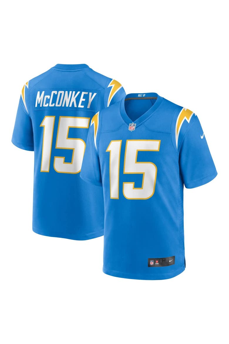 Men's Nike Ladd McConkey Powder Blue Los Angeles Chargers  Player Game Jersey, Main, color, Powder Blue