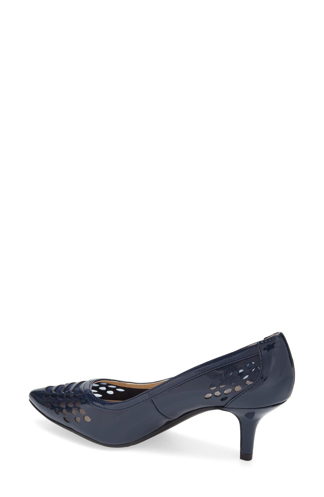 'Halina' Pointy Toe Pump, Alternate, color, NAVY